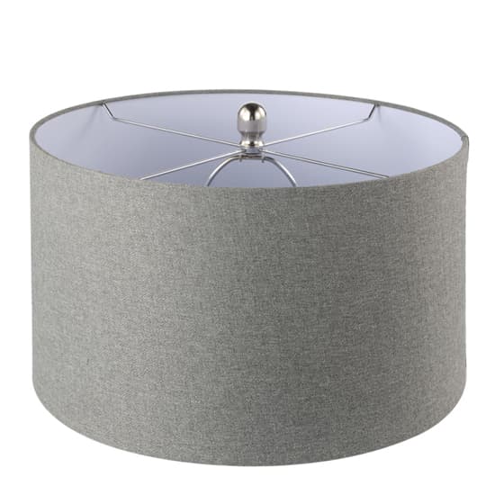 Quito Grey Linen Shade Table Lamp With Clear Black Glass Base_4