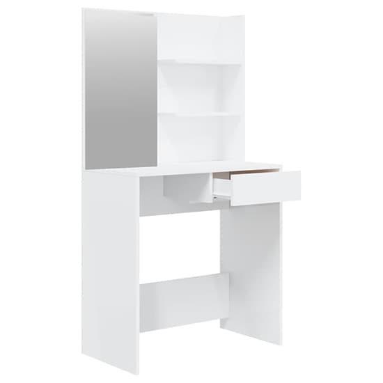 Quito High Gloss Dressing Table Set In White_4