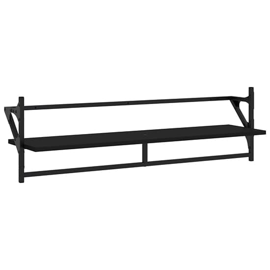 Quito Wooden 6 Piece Set Of Wall Shelf In Black_3