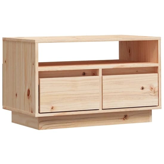 Qwara Pine Wood TV Stand With 2 Drawers In Natural_4