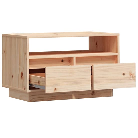 Qwara Pine Wood TV Stand With 2 Drawers In Natural_5