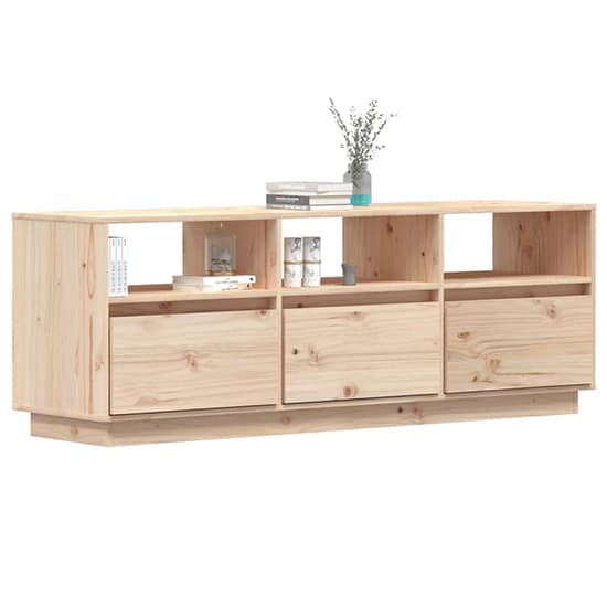 Qwara Pine Wood TV Stand With 3 Drawers In Natural_3
