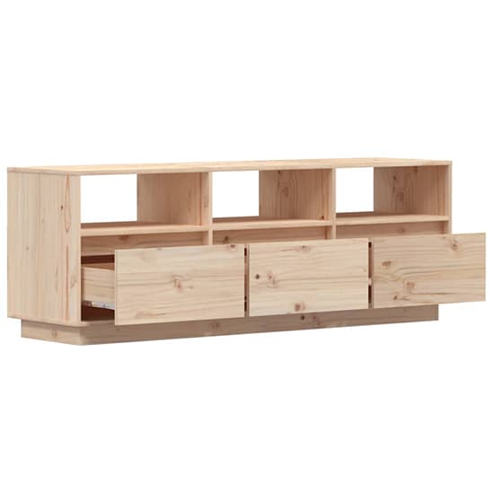 Qwara Pine Wood TV Stand With 3 Drawers In Natural_5