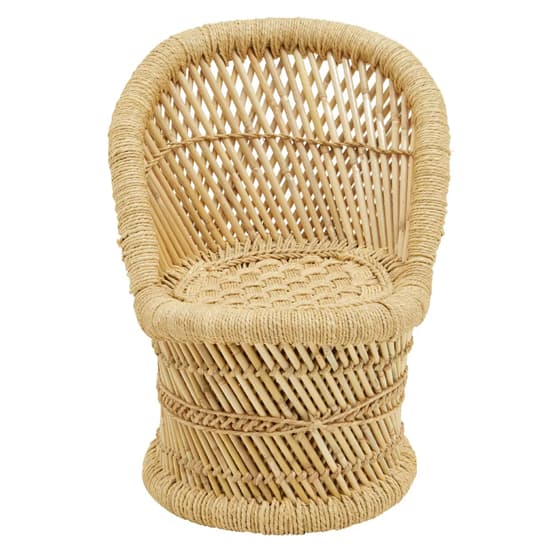 Radford Kids Bamboo Chair And Stool In Natural_3