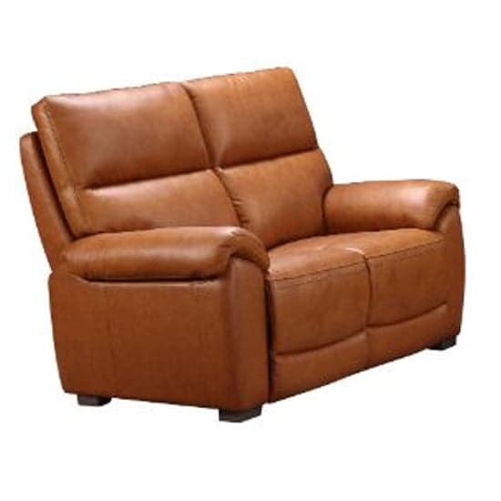 Radford Leather Electric Recliner 2 Seater Sofa In Tan_2