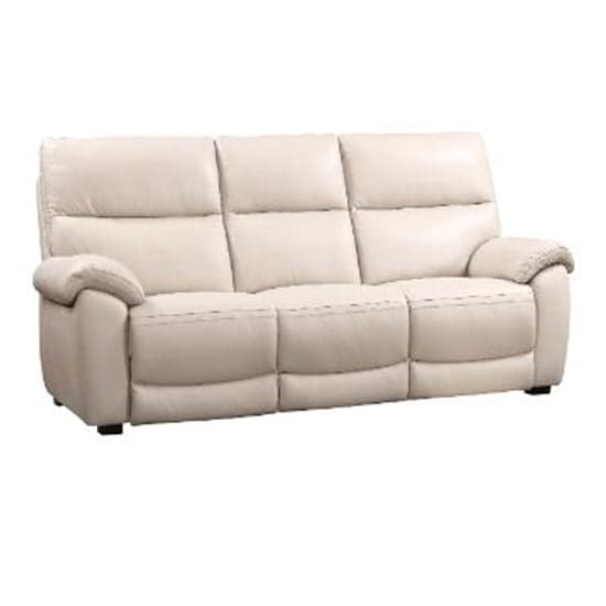 Radford Leather Electric Recliner 3 Seater Sofa In Chalk_2
