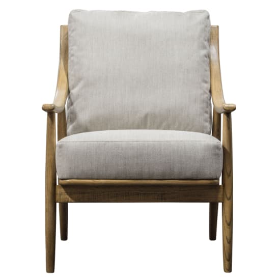 Radiant Fabric Armchair With Wooden Frame In Natural_2