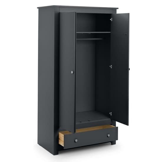 Raddix Wardrobe In Anthracite With 2 Doors And 1 Drawer_3