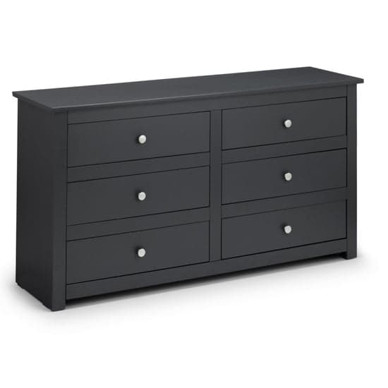 Raddix Wide Chest Of Drawers In Anthracite With 6 Drawers_1