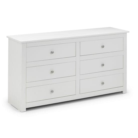 Raddix Wide Chest Of Drawers In Surf White With 6 Drawers_2