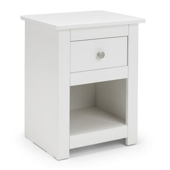 Raddix Wooden Bedside Cabinet In Surf White With 1 Drawer_2