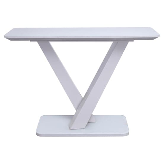 Raffle Glass Console Table With Steel Base In Matt Light Grey_2