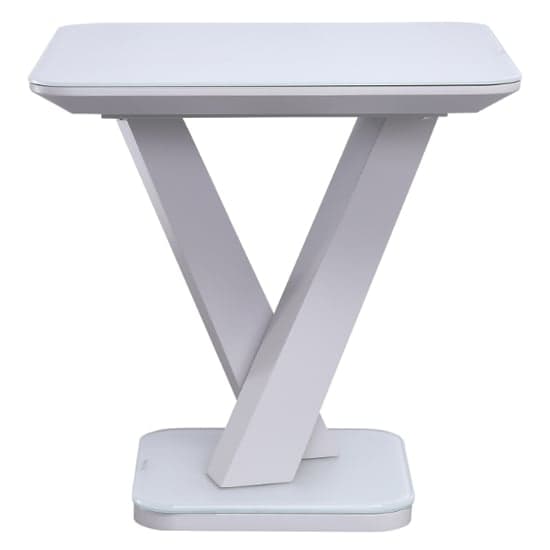 Raffle Glass Lamp Table With Steel Base In Matt Light Grey_2