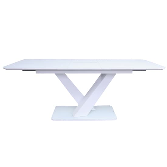 Raffle Large Glass Extending Dining Table In White High Gloss_2
