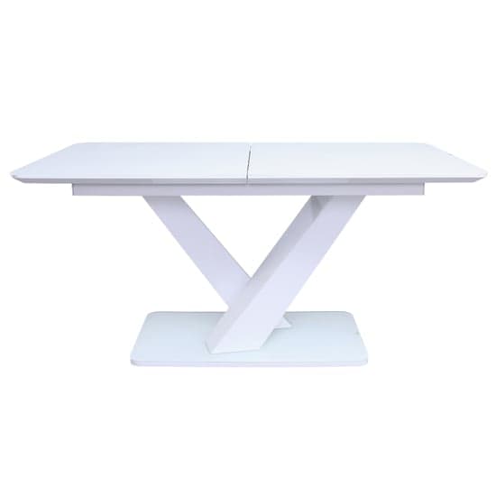Raffle Large Glass Extending Dining Table In White High Gloss_3