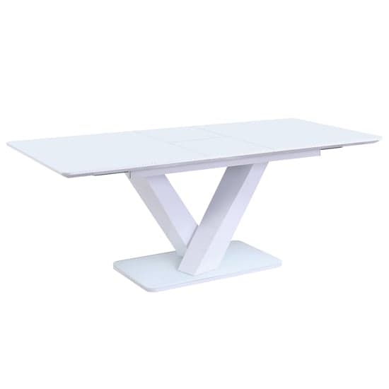 Raffle Small Glass Extending Dining Table In White High Gloss_1