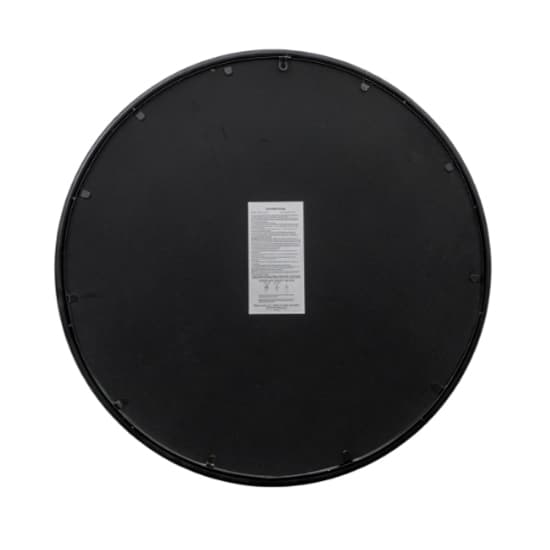 Raga Large Round Wall Mirror In Black And Gold Frame_4
