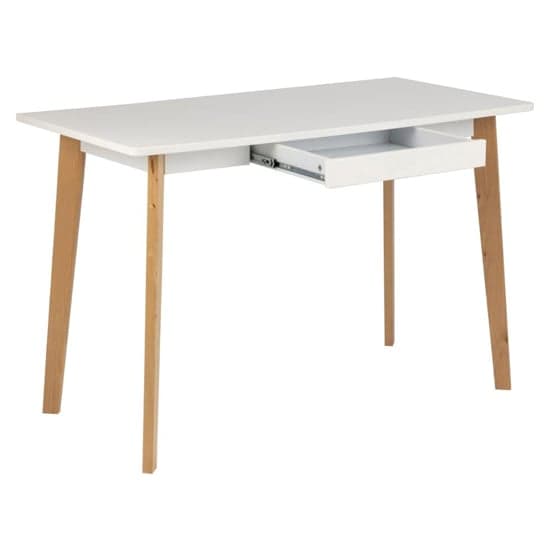 Rahway Wooden Laptop Desk With 1 Drawer In White And Oak_2