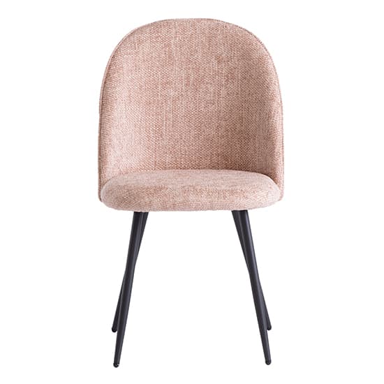 Raisa Flamingo Fabric Dining Chairs With Black Legs In Pair_3