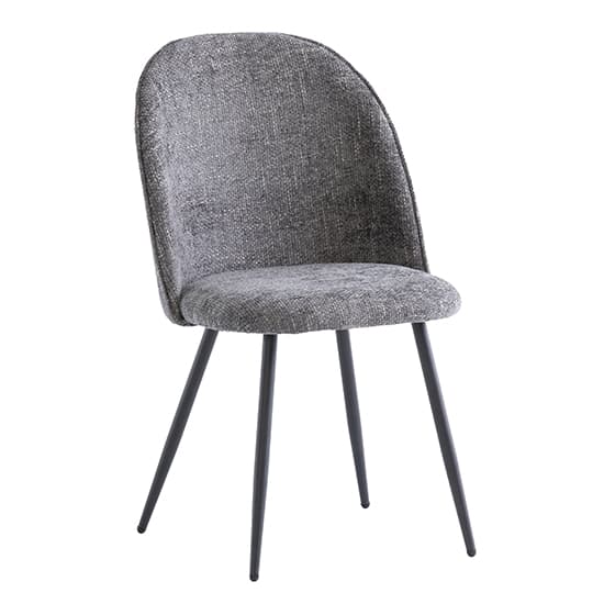 Raisa Graphite Fabric Dining Chairs With Black Legs In Pair_2