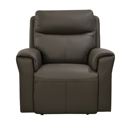 Raivis Leather Electric Recliner Armchair In Ash_3
