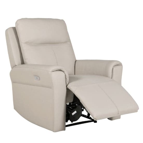 Raivis Leather Electric Recliner Armchair In Stone_2