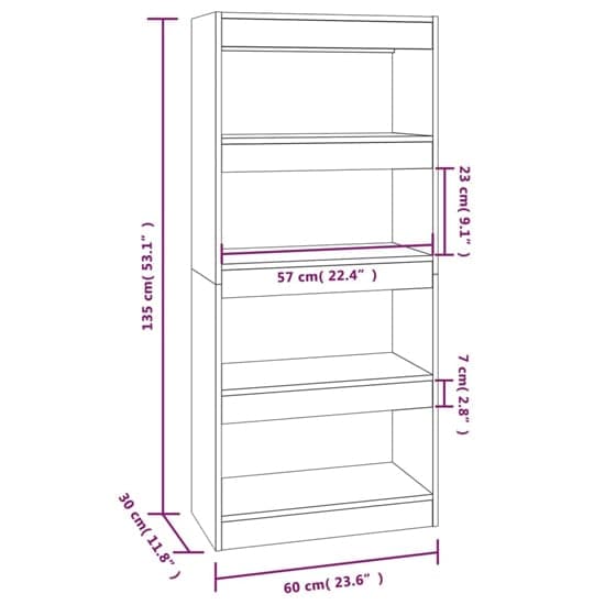 Raivos High Gloss Bookshelf And Room Divider In White_5