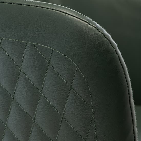 Ralph Dark Green Faux Leather Dining Chairs In Pair_4