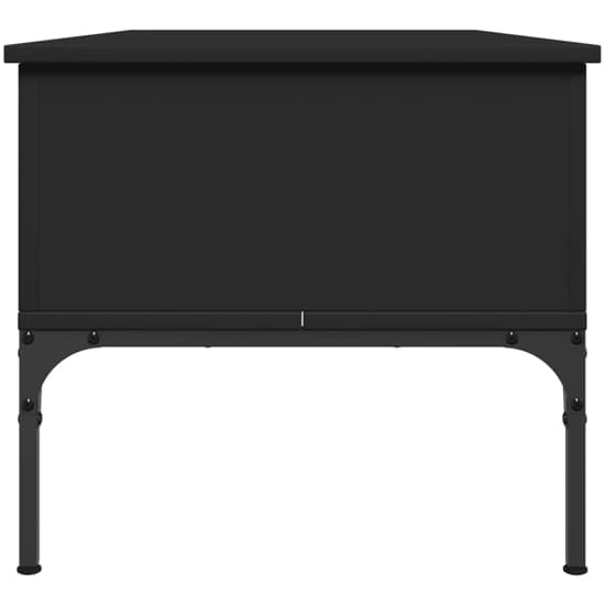 Ramsey Wooden Coffee Table With Metal Frame In Black_4