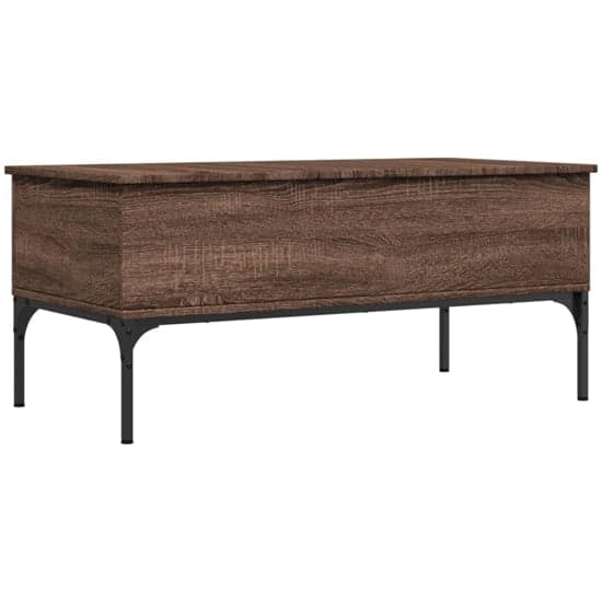 Ramsey Wooden Coffee Table With Metal Frame In Brown Oak_2