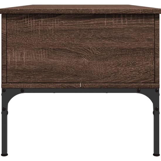 Ramsey Wooden Coffee Table With Metal Frame In Brown Oak_4