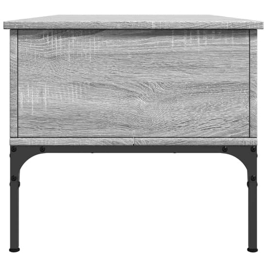 Ramsey Wooden Coffee Table With Metal Frame In Grey Sonoma_4