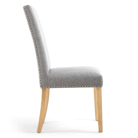 Rabat Silver Grey Linen Dining Chairs And Natural Leg In Pair_4