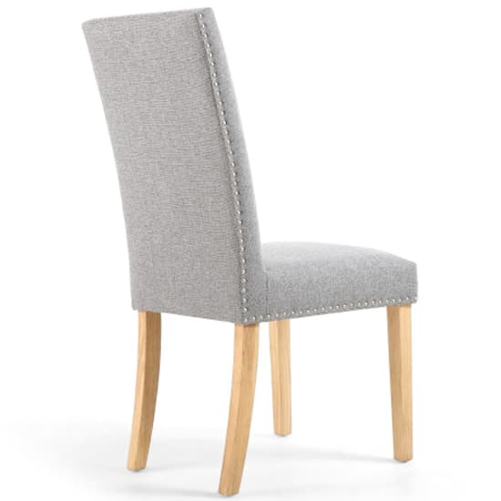 Rabat Silver Grey Linen Dining Chairs And Natural Leg In Pair_5