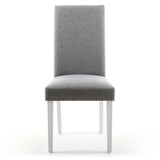 Rabat Silver Grey Linen Dining Chairs And White Legs In Pair_3
