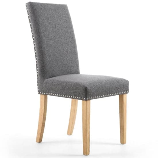 Rabat Steel Grey Linen Dining Chairs And Natural Legs In Pair_2