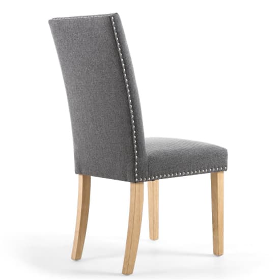 Rabat Steel Grey Linen Dining Chairs And Natural Legs In Pair_5