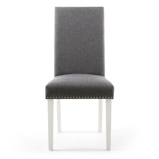 Rabat Steel Grey Linen Dining Chairs And White Legs In Pair_3