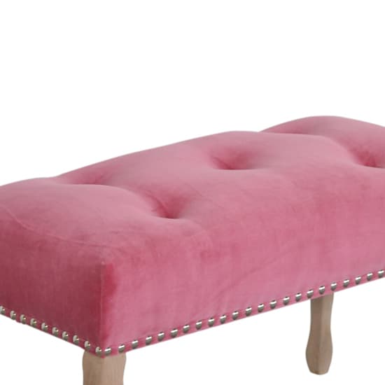 Rarer Velvet French Style Hallway Bench In PInk And Sunbleach