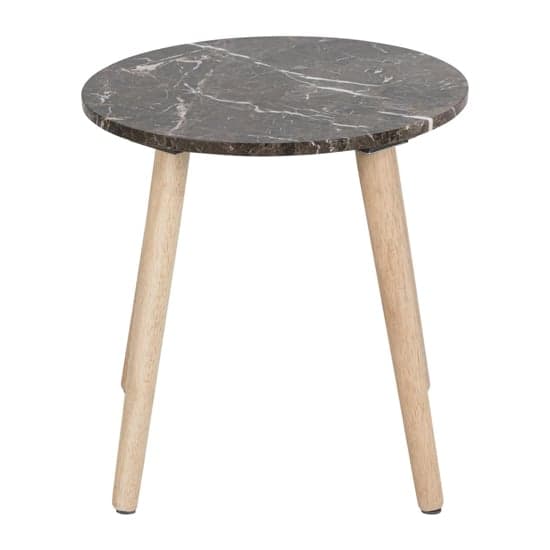 Ravello Marble Side Table Round In Emperador Brown_2