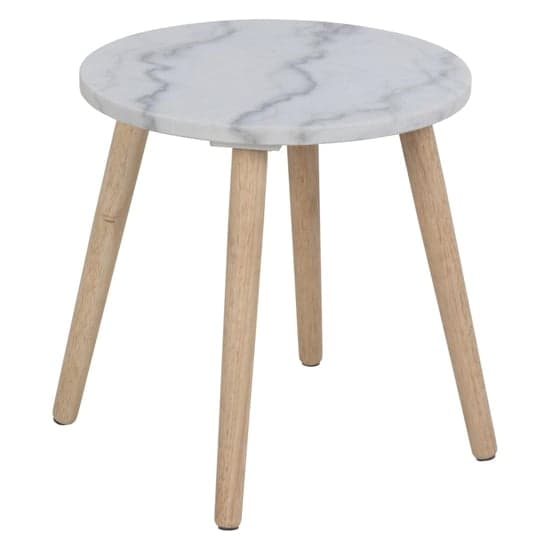 Ravello Marble Side Table Round In Guangxi White_1