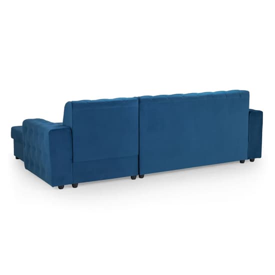Ravello Plush Velvet Sofa Bed Right Hand In Blue Furniture in Fashion