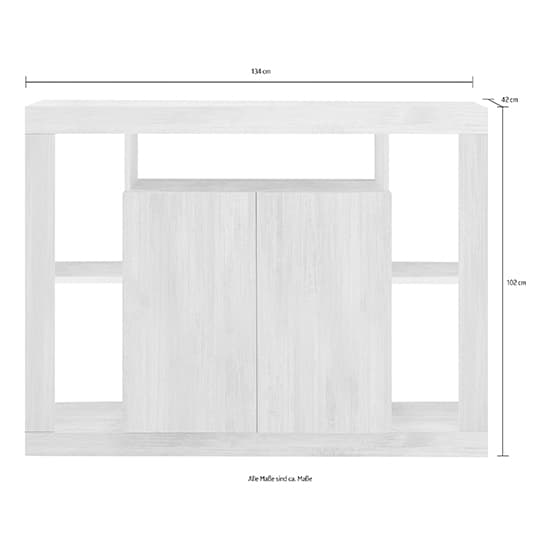 Raya Wooden Sideboard With 2 Doors In Black Ash_4