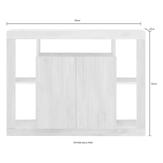 Raya Wooden Sideboard With 2 Doors In Mercury_4