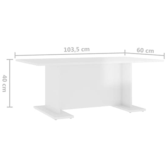 Rayya Rectangular High Gloss Coffee Table In White_4