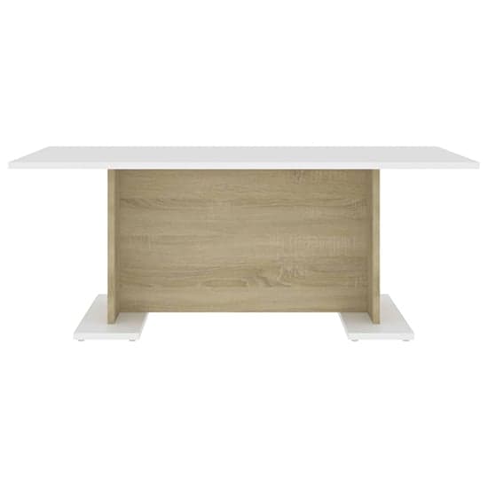 Rayya Rectangular Wooden Coffee Table In White And Sonoma Oak_2