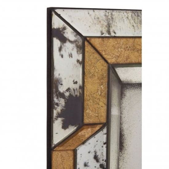 Raze 3D Design Wall Mirror In Antique Silver And Gold Frame_2