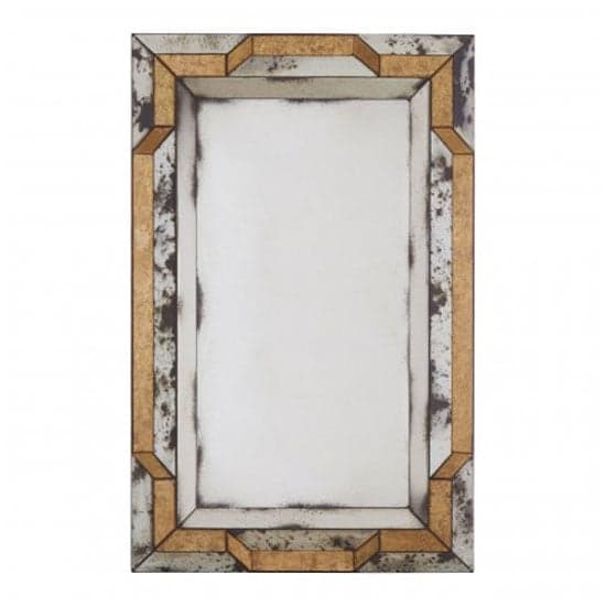Raze 3D Design Wall Mirror In Antique Silver And Gold Frame_1