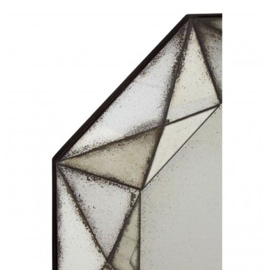 Raze 3D Octagonal Wall Bedroom Mirror In Antique Silver Frame_2