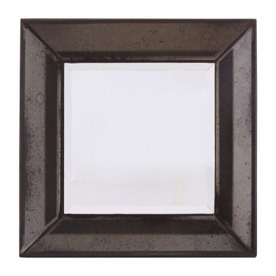 Raze Small Square Bevelled Wall Mirror In Antique Black Frame_1